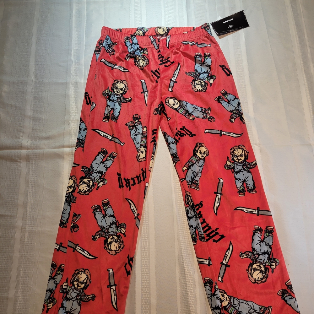 Women's Red Graphic Joggers